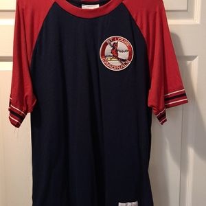 St. Louis Cardinals Mitchell and Ness Retro T-Shirt Like New